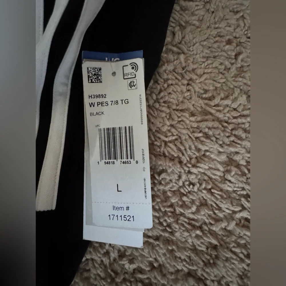 Adidas Black Pants with White Accents - Picture 2 of 2